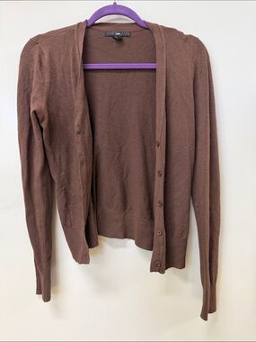 H&M Brown Women's Button-Front Cardigan Sweater
